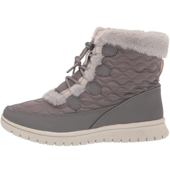 Ryka Womens Gray Snow Bound Water Repellent Faux Fur Winter Boots Lace sz 9 NEW - Picture 3 of 6